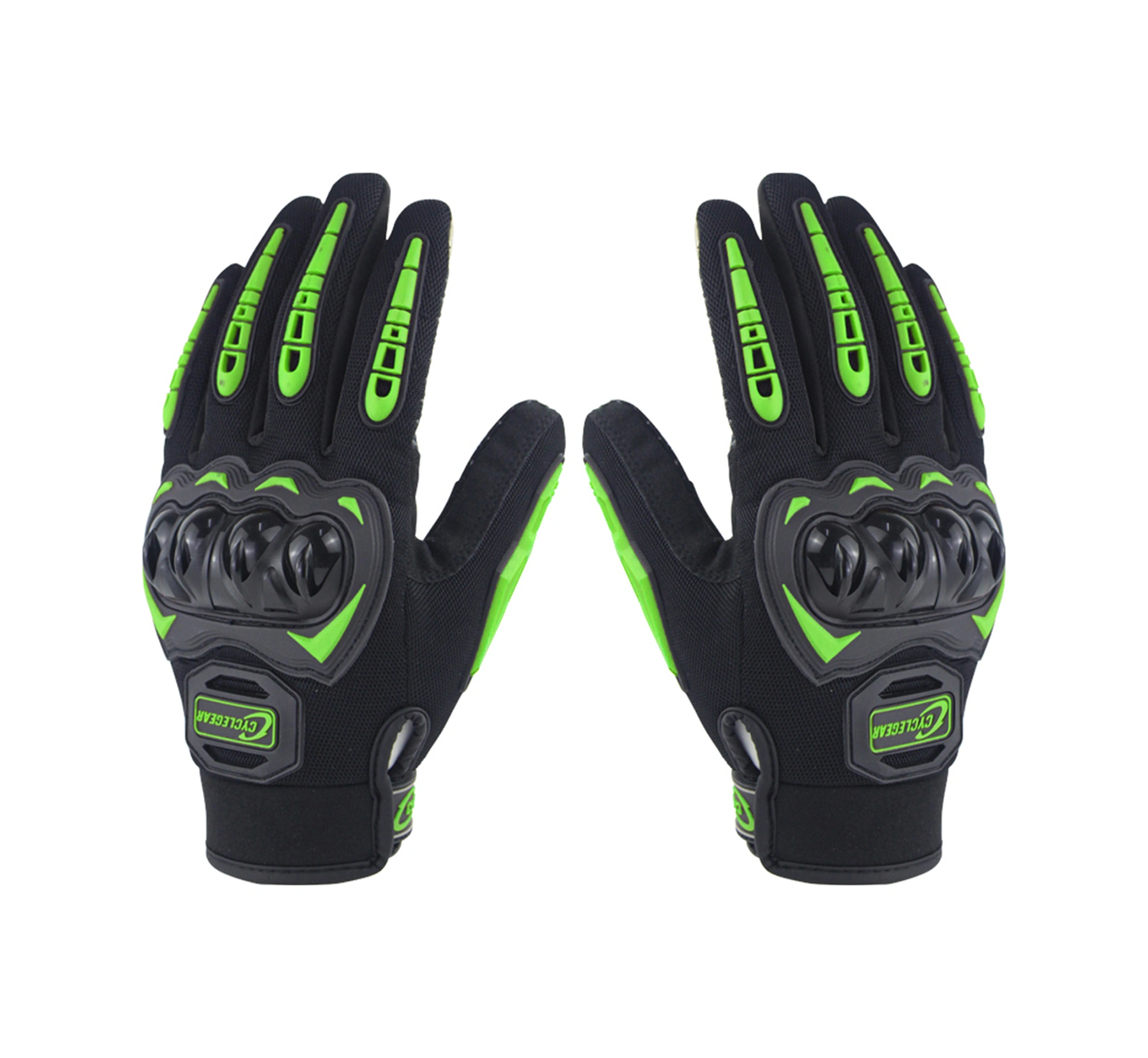 Dofolink Xl Siyah Yeşil Motosiklet Eldivenleri - Tam Parmak, Işınlanabilir Ağ Ve Pvc Malzeme, Dört Mevsim Kullanıma Uygun, Parmak Dokunmatik Ekran Desteği İlk İki Parmak