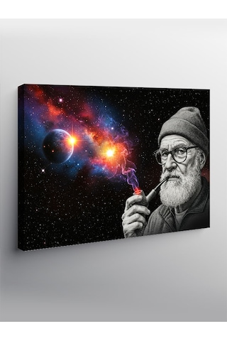 Kanvas Tablo Uzay Ve Bilge Adam 70cmx100cm