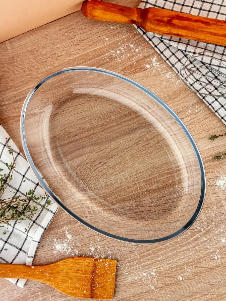 Good Sale Mutfak İçin Cam Fırın Kabı Pişirme Ve Tatlılar İçin 55536739 Beyaz