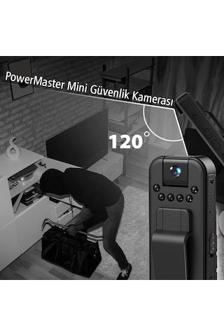 Powermaster Pm-24941 L7 Cep Vücut Tipi Güvenlik Kamerası 1080p Oynar Başlıklı Video Ve Ses Kaydedici Outdoor Kamera