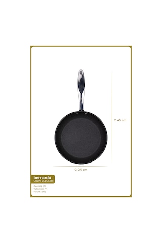 Bernardo Prime Stone Tava Siyah 24cm -