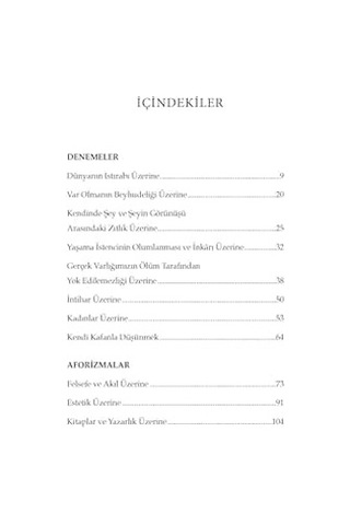 Dünyanın Istırabı Üzerine