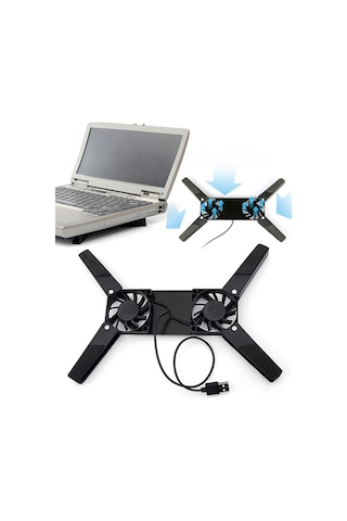 Mobee Portatif Katlanabilir Laptop Soğutucu Notebook Cooler 2 Fanlı