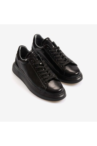 Kemal Tanca Erkek Spor & Sneaker Ayakkabı A13301 Siyah Kir. Rugan