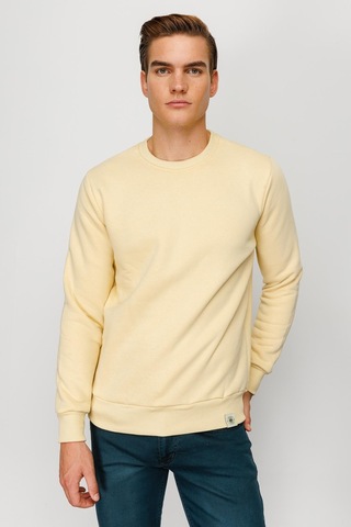 Igs İgs Erkek Sarı Standart Bisiklet Yaka Sweatshirt Sarı