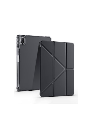 Huawei Matepad Se 10.4 Uyumlu Kalem Bölmeli Standlı Tri-folding Tablet Kılıfı Kapaklı Kılıf