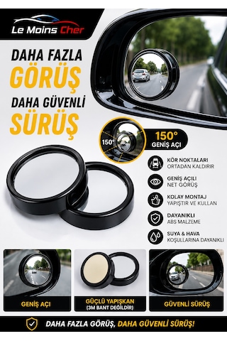 Volkswagen Golf 7 Highline Oto Kör Nokta Aynası 2 Adet Yapıştırıcılı Geniş Açılı