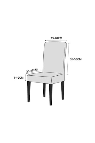 StarMall Tuğla Desen Likrali Jakarlı Kümaş Sandalye Örtüsü, Lastikli, Esnekli Sandalye Kılıfı 1 Adet Bej