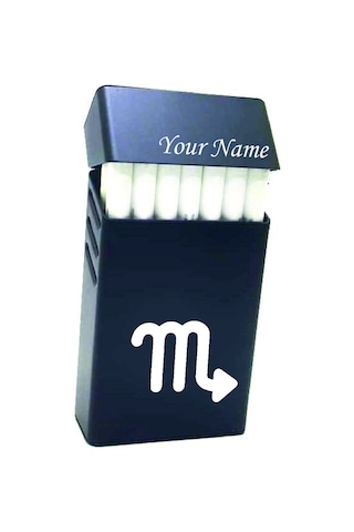 Akrep Burcu Kazıma Kişiye Özel Metal Sigara Tabakası Paketi