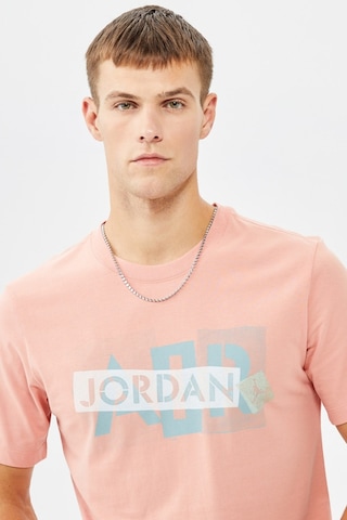Nike Jordan Air Wordmark Graphic Tshirt Jordan Grafik Baskılı Tişört Turuncu