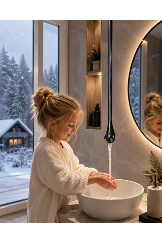 Specıal Krom Fotoselli Lavabo Bataryası Acar Alb 1003 Altın
