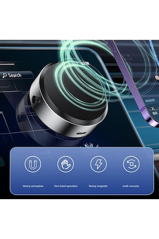 Tongxida Magnetik Vakumlu Telefon Tutucu - 360 Dönüşlü - Evrensel Ön Cam Tutucu -