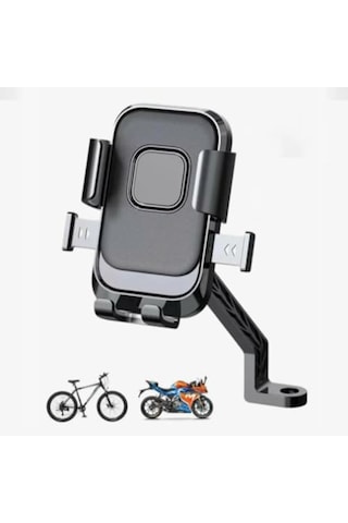 4Riders Buffer Motor,motosiklet,bisiklet,scooter İçin 360 Derece Dönebilen Dikiz Aynası Versiyonu Telefon Tutucu Aparat