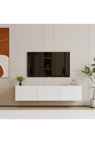 Hitit Tv Ünitesi 175 Cm 100% Mdf Beyaz