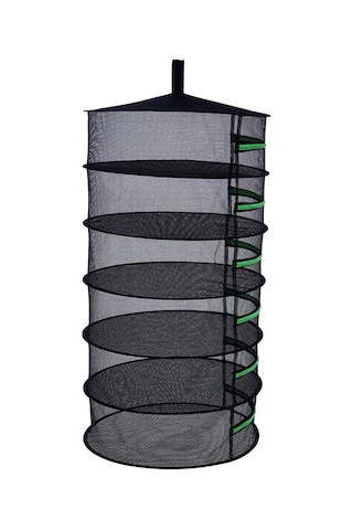 Symbee 6 Katlı 60cm Çaplı Reçine Açılır Kurutma Ağı - Bitki, Balık, Sebze İçin Çevre Dost Bahçe Gereci Fermuarlı