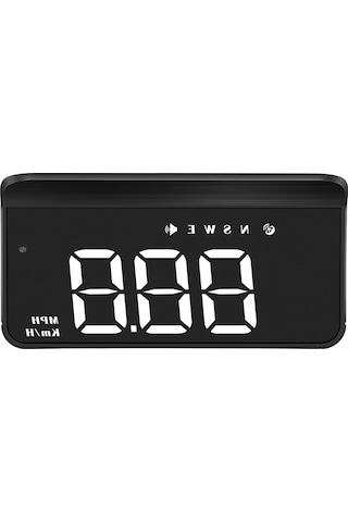 Jeehugo Araç Hud Gps Gösterici: Hız, Yön, Uydu Sayısı - Hız Aşımı Ve Yorgunluk Alarmı - Otomatik Parlaklık Beyaz Işık