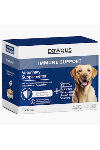 Pawgus Veteriner Serisi Köpekler Için Immune Bağışıklık Kuvvetlendirici Günlük Vitamin Desteği 30 x 2 G