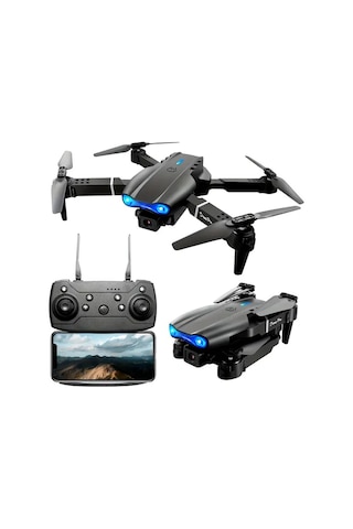 Maxaccess Siyah E99 Pro K3 Çift Kameralı Wi-fi Kontrollü Drone, 8 Dakika Uçuş Süresi, İç Ve Dış Mekan Kullanımı