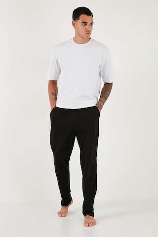 Buratti Pamuklu Regular Fit Normal Bel Düz Paça Cepli 2'Li Paket Erkek Pijama Altı 6574003S2 Lacivert-Siyah