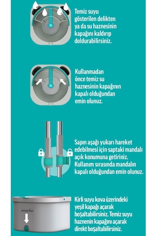 Smarter Aqua Master Temizlik Seti + Yedek Mop 2'li