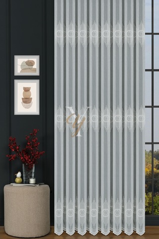 8p9553 - 12p9553 Tül Perde V-fikse Ekru