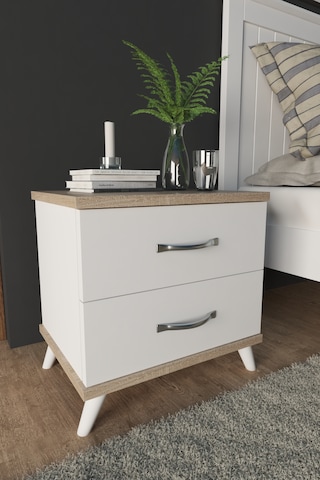 Ae-2029 Inci 2 Çekmeceli Beyaz Komodin 49 Cm