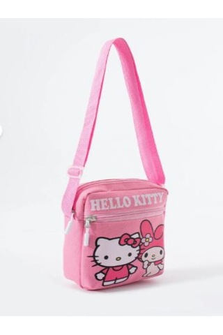Trg Polo Trg Pembe Hello Kittyy Melody Çocuk Omuz Çantası 3 Bölmeli Su Geçirmez Kumaş 21 16 6 Cm