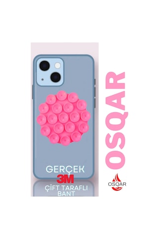 Ahtapot Vantuzlu Telefon Tutucu Yuvarlak 3m Çift Taraflı Bant Akrobat Pembe Belirtilmemiş Vantuzlu P