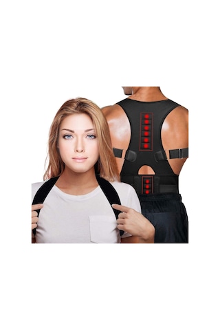 Medikal Kamburluk Önleyici Omuz Kifoz Skolyoz Unisex Manyetik Korse Bel Ve Sırt Destek