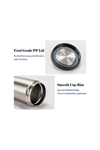 Besthome1 En Seviyeli Paslanmaz Çelik Sızdırmaz Termos Beyaz 350 Ml Beyaz