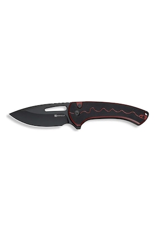 Sencut Squiggy Burgundy / Black G10 Handle Black 9cr18mov Blade Kamp Çakı Bordo
