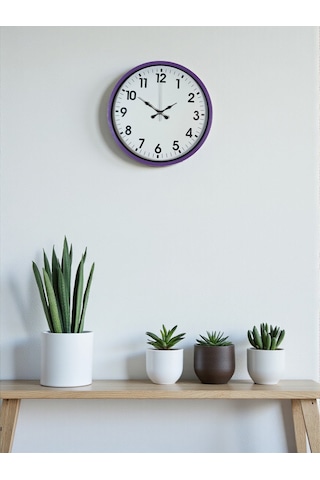 Zentime 36 Cm Mor Dekoratif Duvar Saati çok Renkli