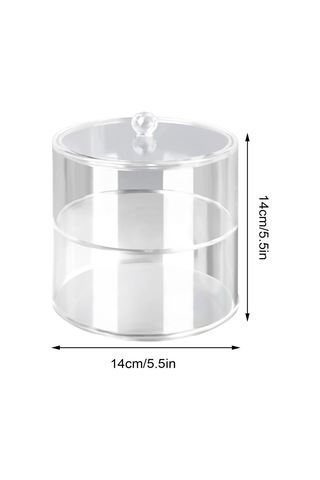 Akrilik Kemer Düzenleyici 2 Katlı Şeffaf 5.5in Çap Güçlü Hafif Kemer Vitrini ŞEFFAF