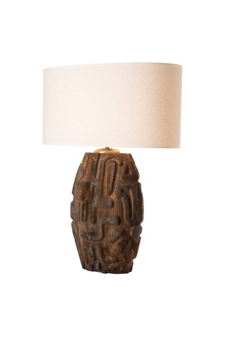Mudo Home Carving Abajur Kahve