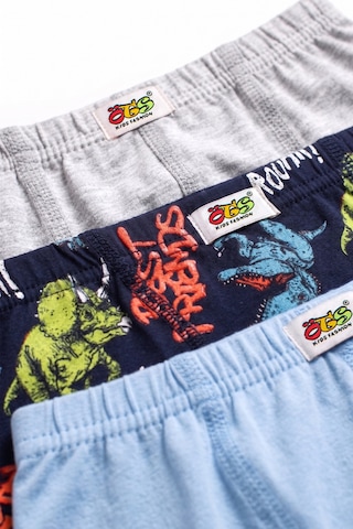 Öts Erkek Çocuk 3 Lü Pamuklu Boxer Baskılı Ergonomik Tasarım 7367-3 Renkli