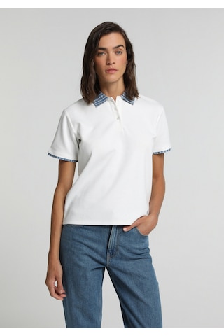 Colin's Colins Regular Fit Shirt Neck Düz Kadın Beyaz Kısa Kol Tişört Cl1083066 Q1.v2 Ofw