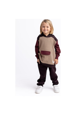 Oliventhekid Kahverengi Üç Renkli Modal Unisex Çocuk Takım Kahverengi