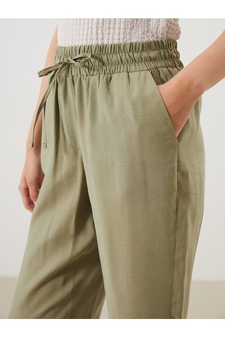 Lcw Comfort Haki Beli Lastikli Modal Karışımlı Kadın Pantolon
