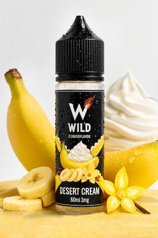 Desert Cream - Premium Aroma 60ml - Muz, Vanilya, Karamel - Likit Tatlandırıcı