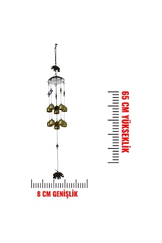 T.concept Fil Ve Nazar Boncuklu Rüzgar Çanı 65 Cm