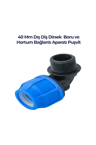 40 Mm Dış Diş Dirsek Puşvit Bağlantı Aparatı