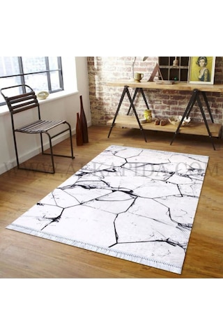 Halıportalı Pvc Taban Mermer Desen Salon Mutfak Halısı I-D-481
