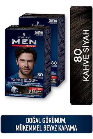 Schwarzkopf Men Perfect Saç Boyası 80 - Kahve Siyah X 2 Adet