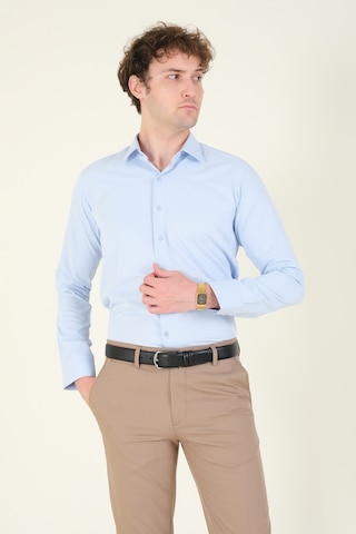 Giyim Dünyası Erkek Slim Fit Gömlek Mavi 001