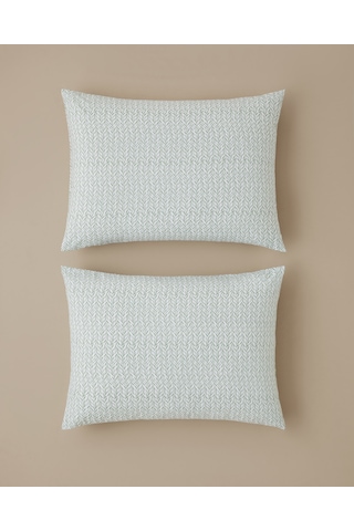 English Home Leafline Kolay Ütülenir 2'li Yastık Kılıfı 50x70 Cm Yeşil