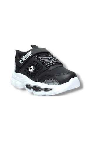 Alessio 019-26 Cilt Anatomik Filet Çocuk Sneaker Siyah Beyaz 31-35 Siyah