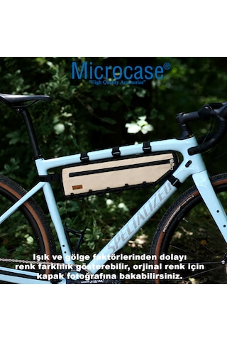 Microcase Bisiklet Kadro Arası Geniş Hacimli Fonksiyonel Bisiklet Çantası Al5611 Bej