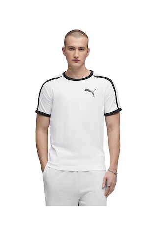 Puma T7 Ringer Erkek Beyaz Günlük Stil T-shirt 63524202 Beyaz