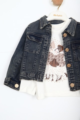 Xo Kids Kız Çocuk Alt Üst Etek Takım 6-36 Yaş 3193 Mavi