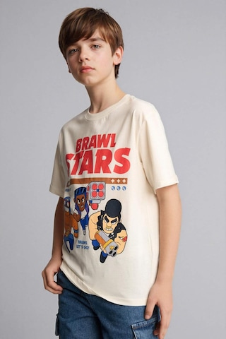 Defacto Brawl Stars New Regular Fıt Ekru Erkek Çocuk T-shirt G8946a8/er99